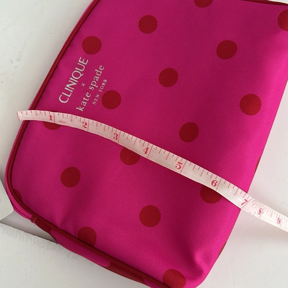 Clinique x Kate Spade LIMITED EDITION Pink Dotted Cosmetic Bag